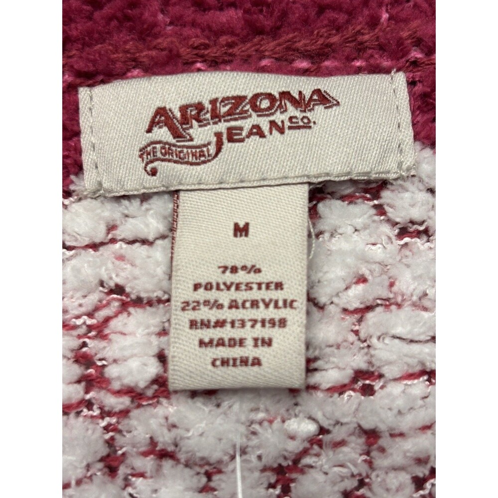 NWT Arizona Jean Co Pink & White Stripe Sweater Size M - Picture 2 of 6